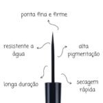 Delineador Líquido Preto Ruby Rose - Imagem 2