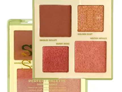 Paleta Contorno Blush Iluminador Silk Skin – Ruby Rose (Deep Radiance)