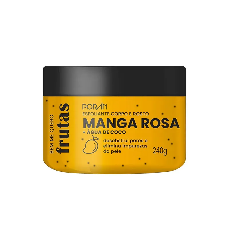 Esfoliante Corporal e Facial Poran – Manga Rosa + Água de Coco (240g) - Imagem 1