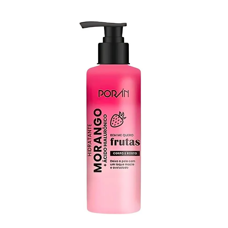 Hidratante Corporal Poran – Morango + Ácido Hialurônico (160ml) - Imagem 1