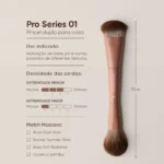 Pro Series 01 Pincel de Maquiagem Duplo para Rosto - Mascavo - Imagem 4